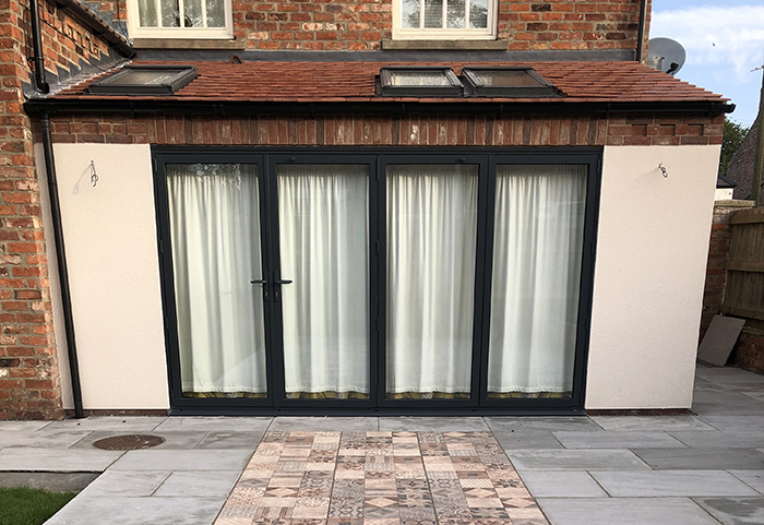 home extension with bifold doors